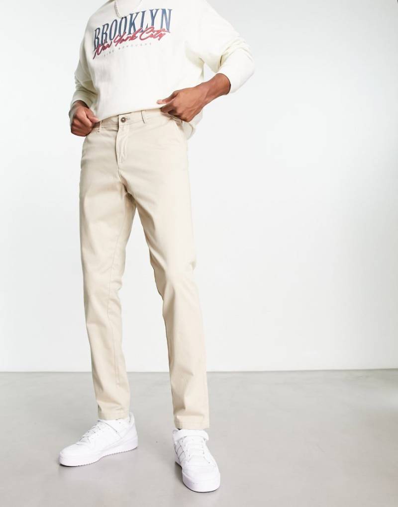 Jack & Jones Intelligence - Schmale Chinohose in Beige-Neutral von Jack & Jones