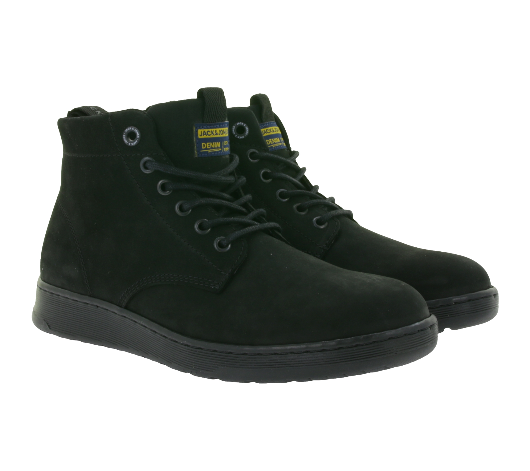 Jack & Jones JFWArnott Nubuck Boot SN Herren Ankle-Stiefel mit Blockabsatz Herbst-Boots 12215530 Anthrazit von Jack & Jones