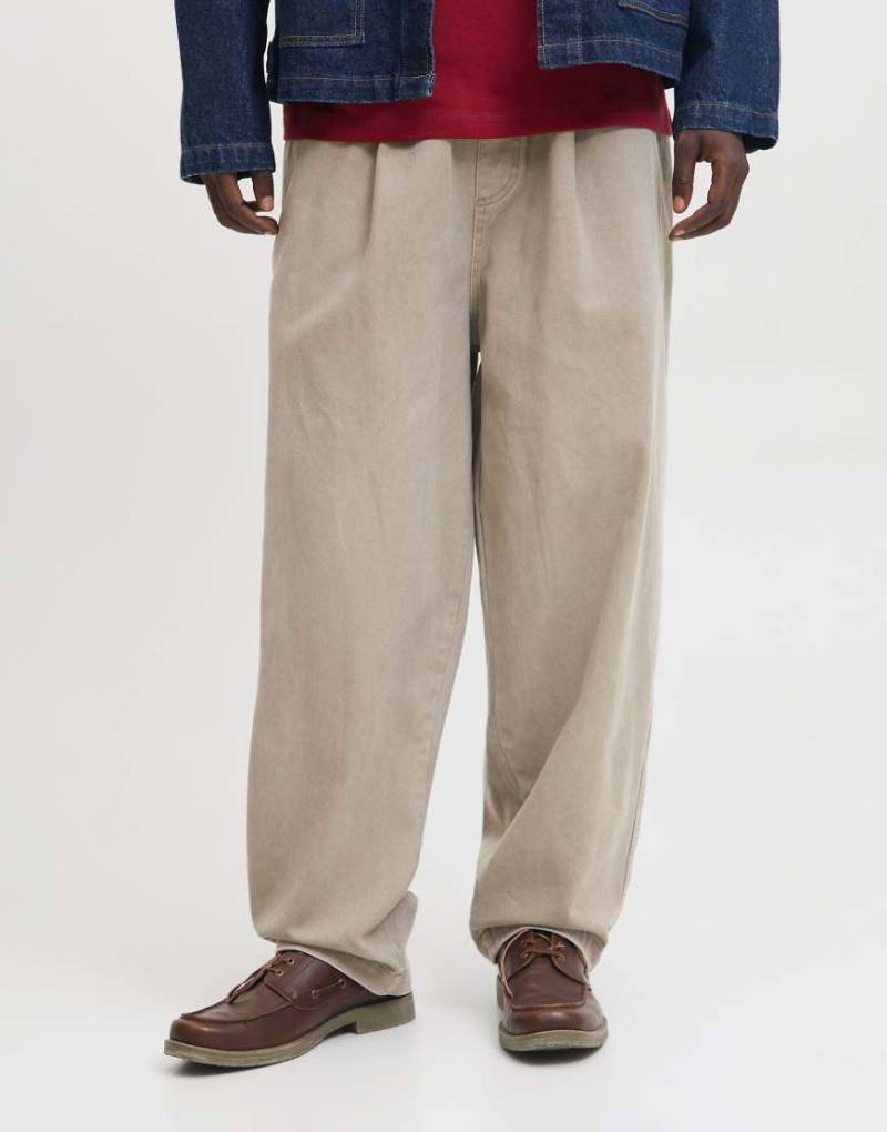 Jack & Jones - Jogginghose in Brindle-Weiß von Jack & Jones