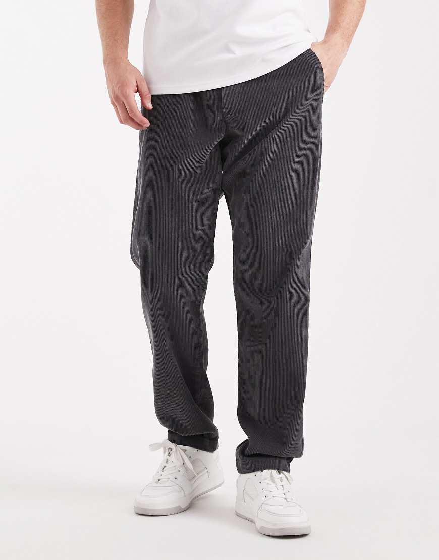 Jack & Jones - Kane - Relaxed Fit Cordhose in Grau mit Kordelzugbund von Jack & Jones