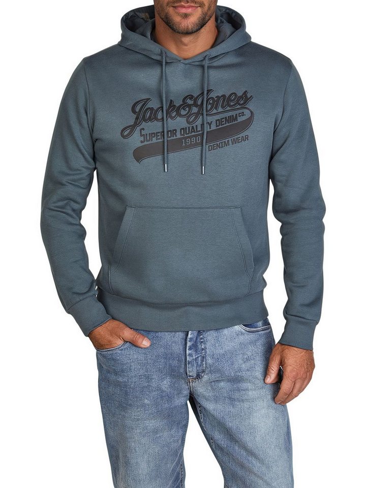 Jack & Jones Kapuzenpullover Herren Hoodie JJEADRIAN Regular Fit Longsleeve Sweatshirt mit Kängurutasche von Jack & Jones