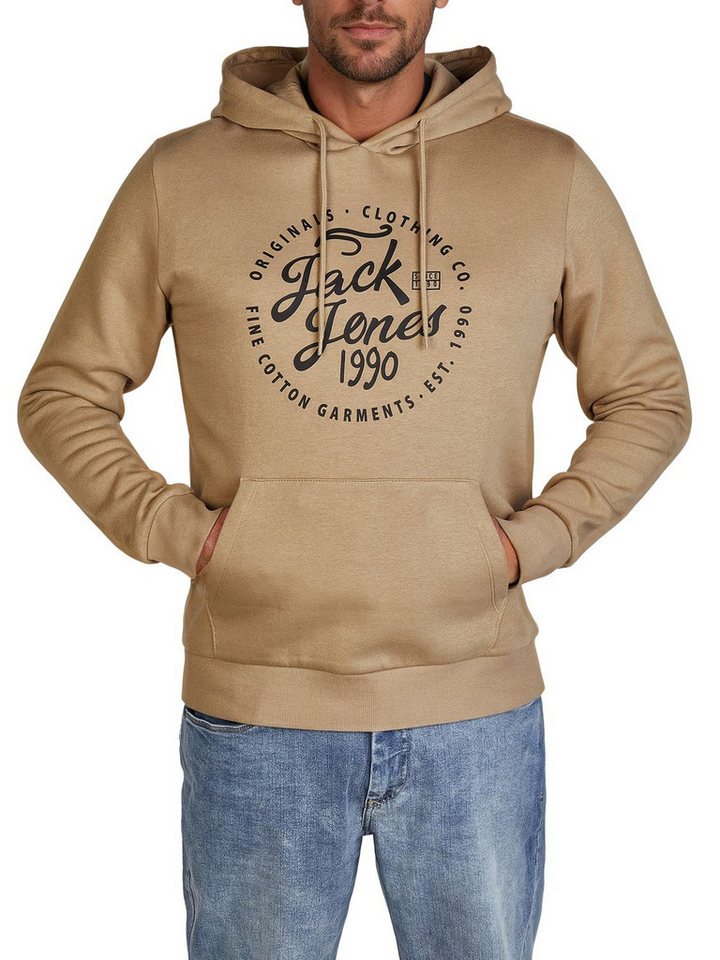 Jack & Jones Kapuzenpullover Herren Hoodie JJEADRIAN Regular Fit Longsleeve Sweatshirt mit Kängurutasche von Jack & Jones