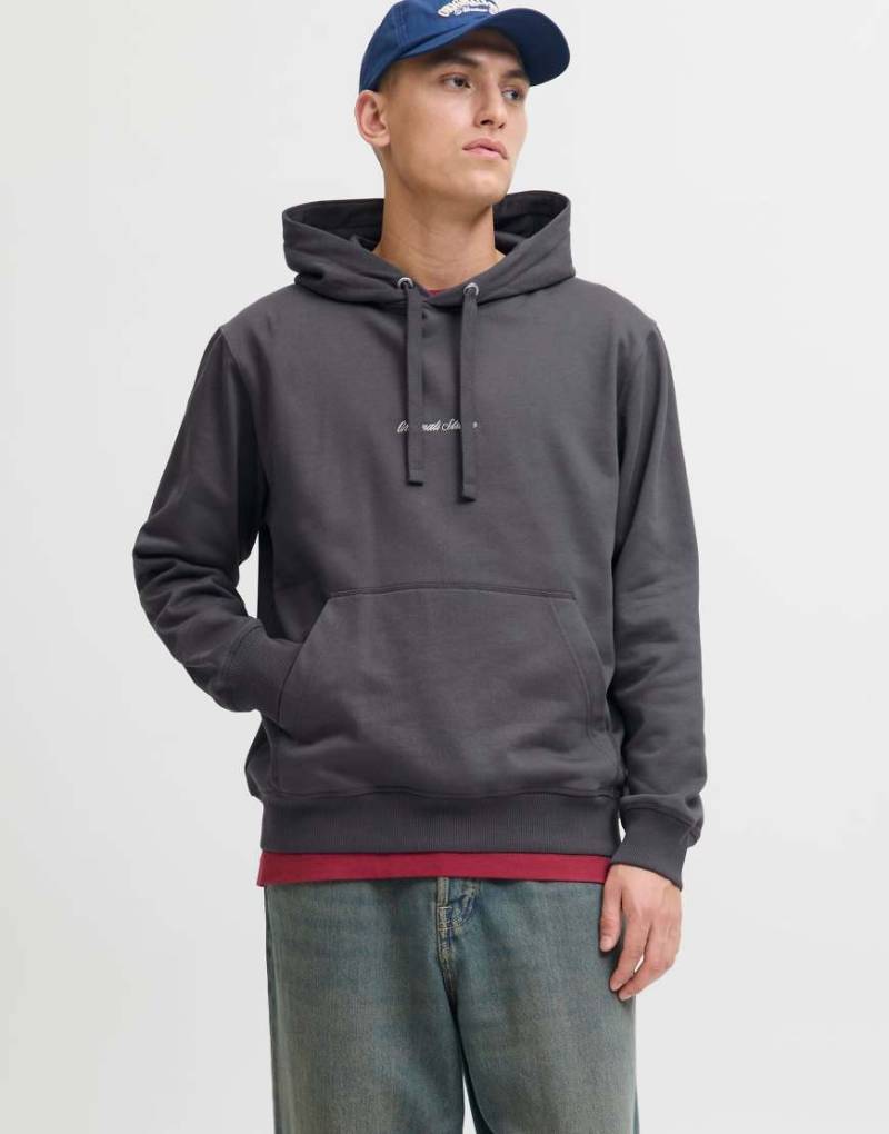 Jack & Jones - Kapuzenpullover in Asphaltgrau von Jack & Jones
