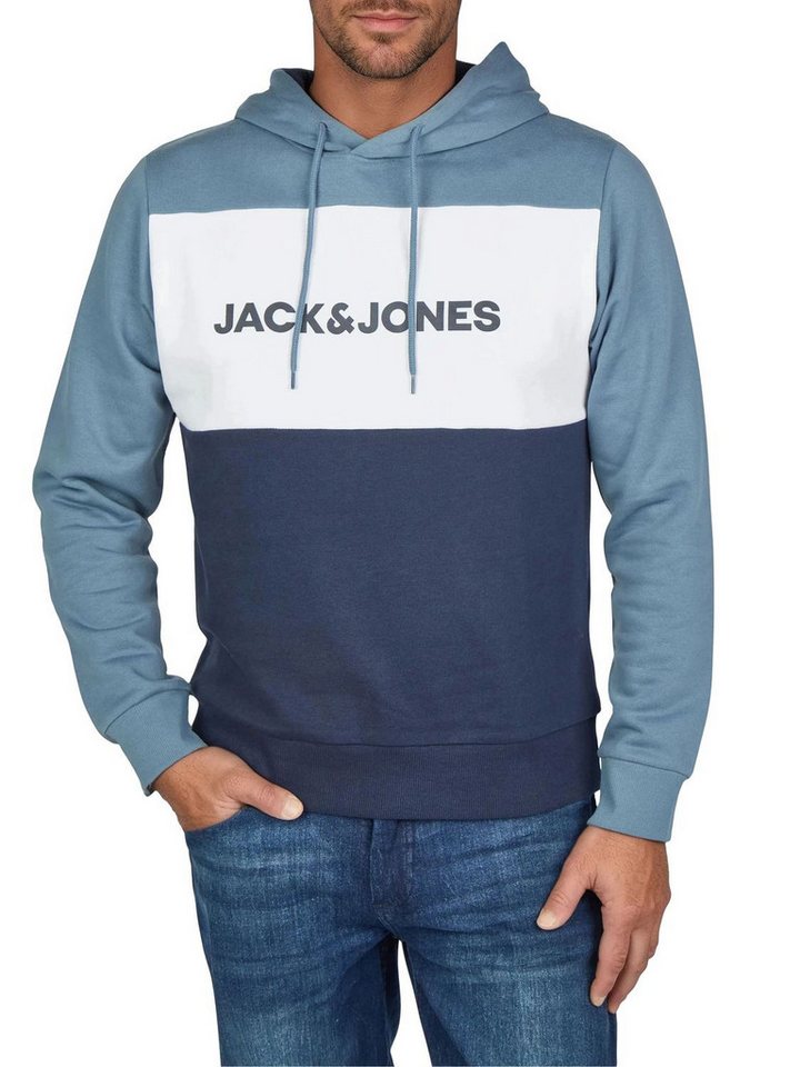Jack & Jones Kapuzenpullover Herren Hoodie JWHLOGO BLOCKING Regular Fit Sweatshirt mir Kängurutasche von Jack & Jones