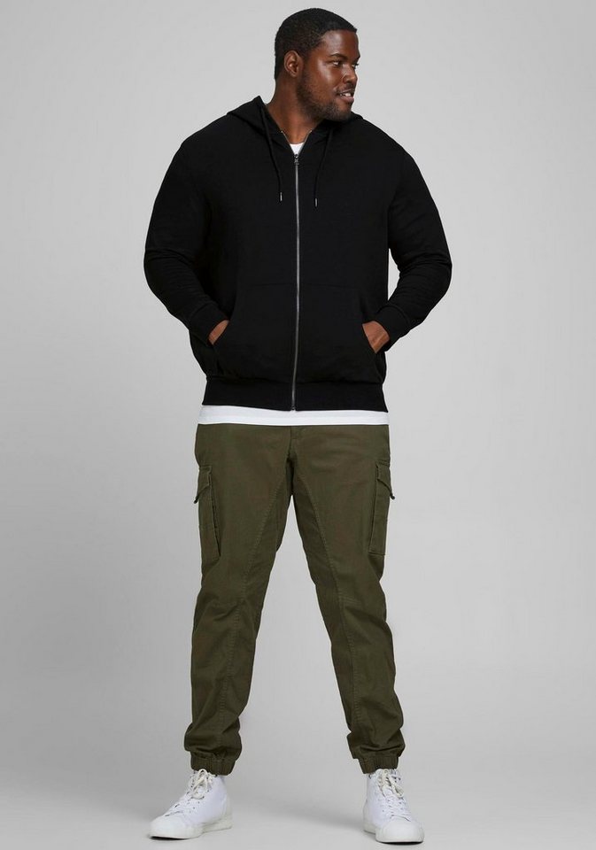 Jack & Jones PlusSize Kapuzensweatjacke BASIC SWEAT ZIP HOOD bis Größe 6XL von Jack & Jones PlusSize