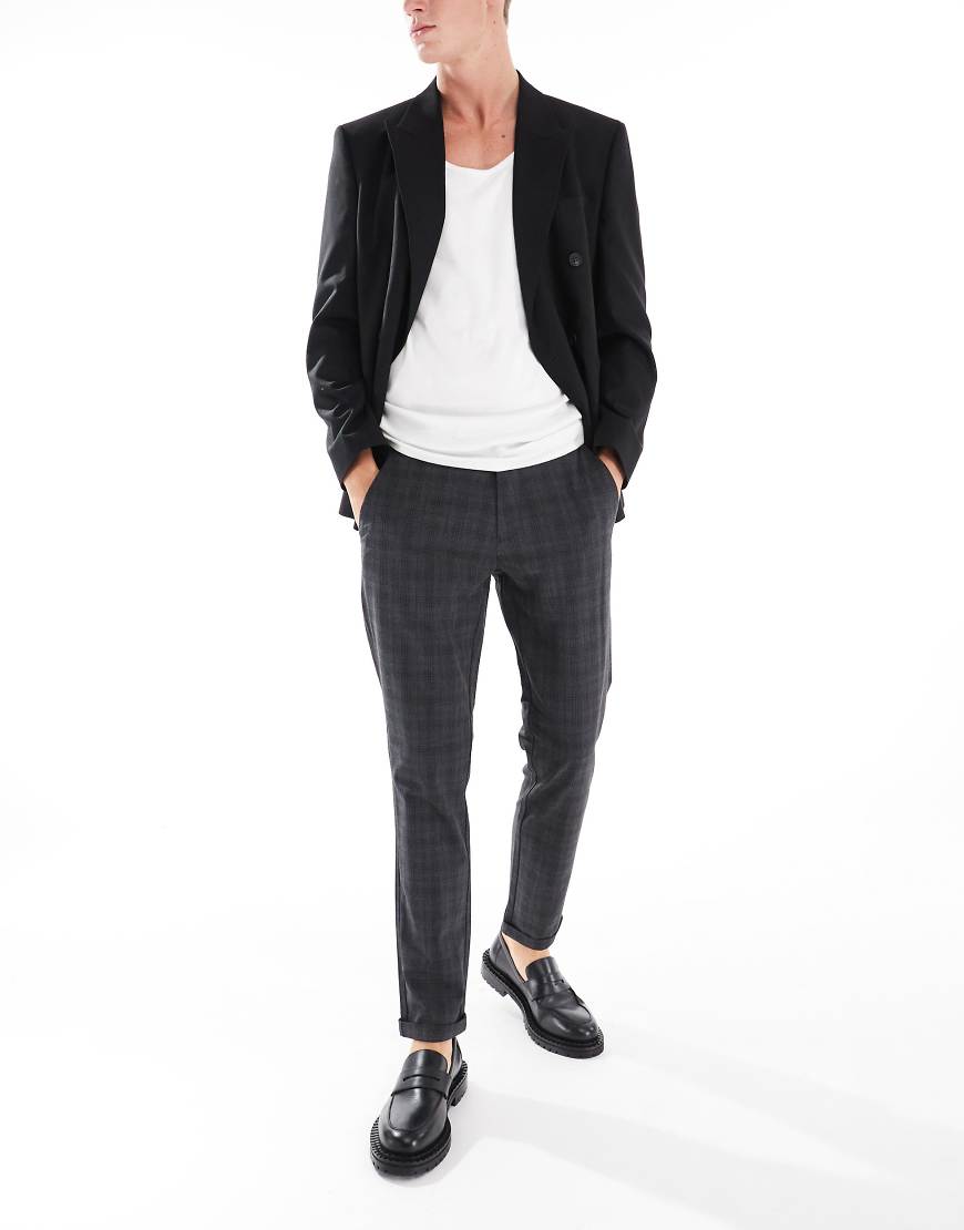 Jack & Jones - Karierte, elegante Hose in Dunkelgrau Jack & Jones - Karierte, elegante Hose in Dunkelgrau von Jack & Jones