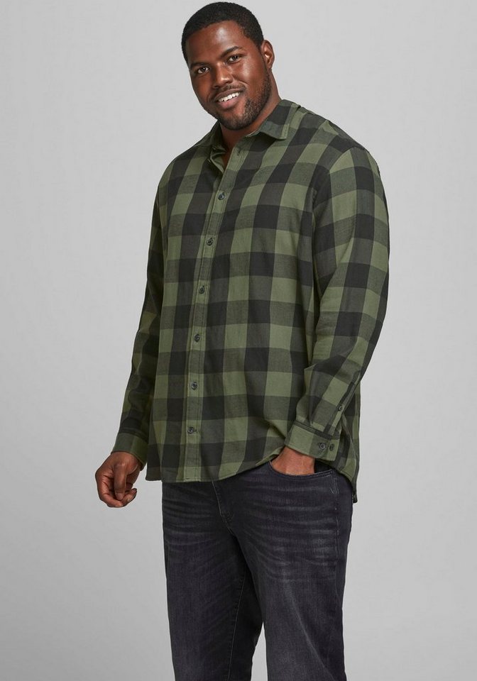 Jack & Jones PlusSize Karohemd GINGHAM TWILL SHIRT Bis Größe 6XL von Jack & Jones PlusSize