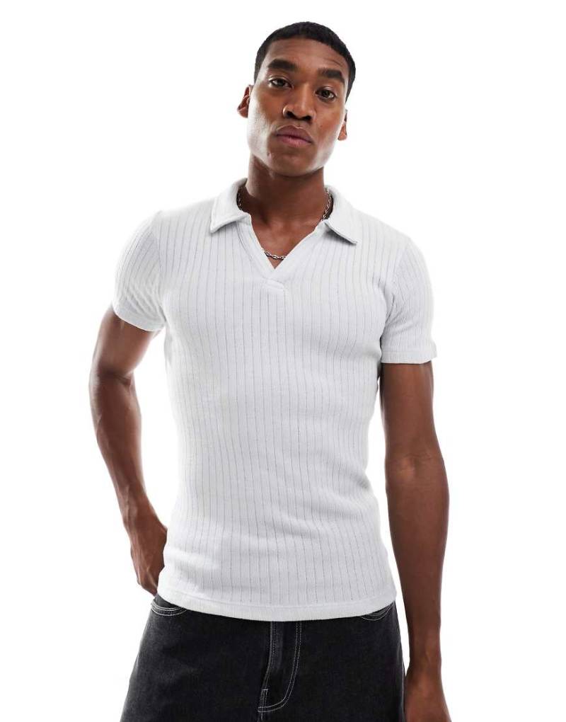 Jack & Jones - Körperbetontes Polohemd in Grau von Jack & Jones