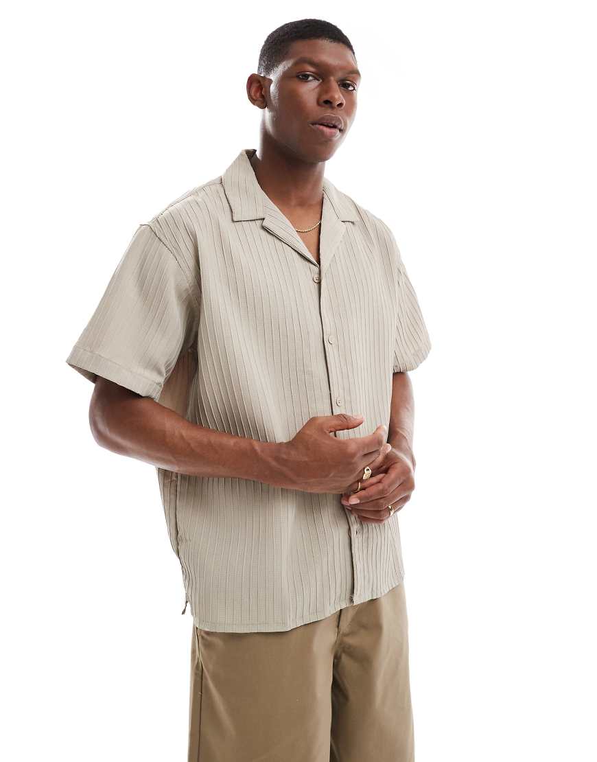 Jack & Jones - Kurzärmliges Freizeithemd in Hellbraun-Neutral von Jack & Jones