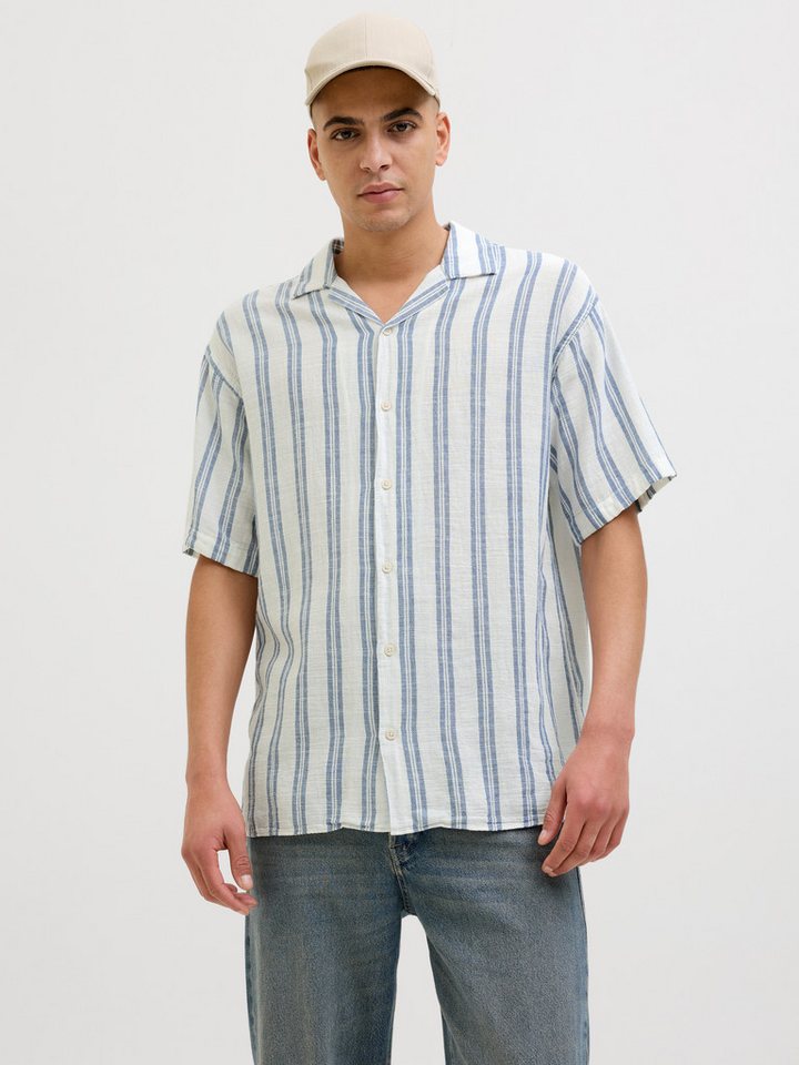 Jack & Jones Kurzarmhemd JJEENZO STRIPE RESORT SHIRT SS SN mit Streifen Muster von Jack & Jones