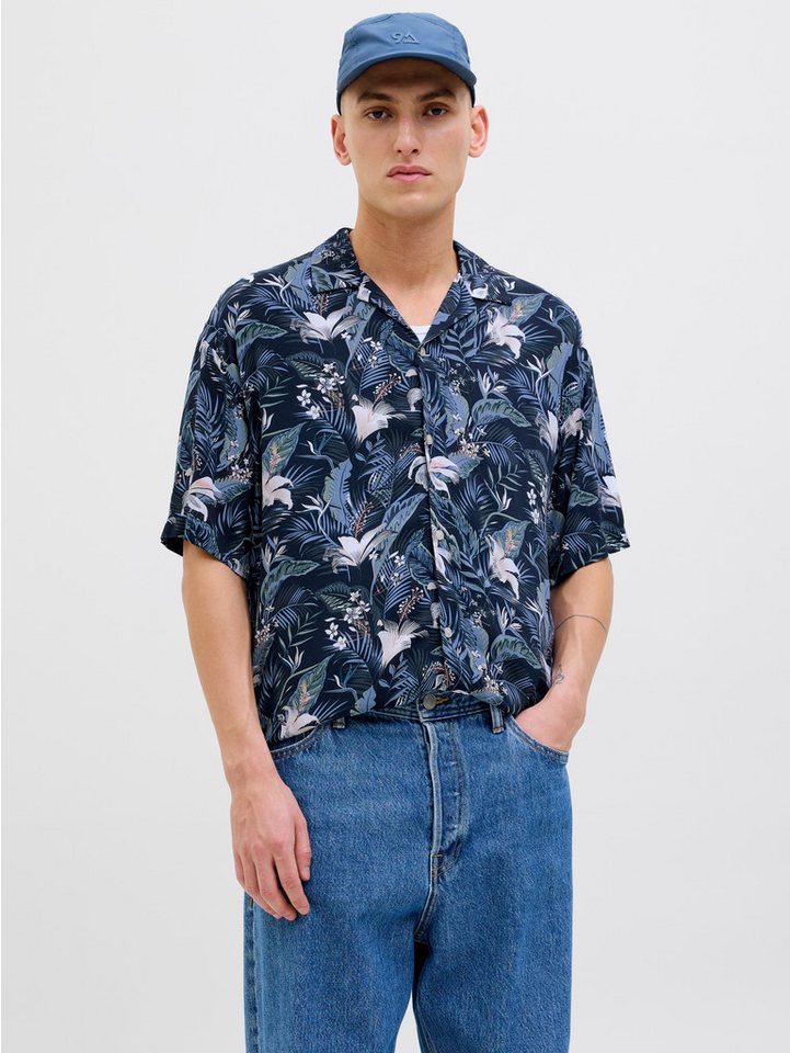 Jack & Jones Kurzarmhemd JJEJEFF TROPICAL AOP RESORT SHIRT SS SN mit All-Over Print von Jack & Jones