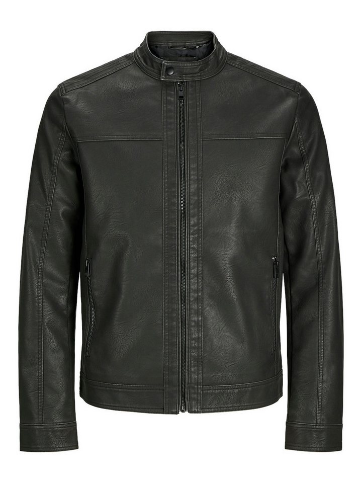 Jack & Jones Lederimitatjacke JJEWARNER WASHED PU JACKET NOOS mit Bandkragen Jack & Jones Lederimitatjacke JJEWARNER WASHED PU JACKET NOOS mit Bandkragen von Jack & Jones