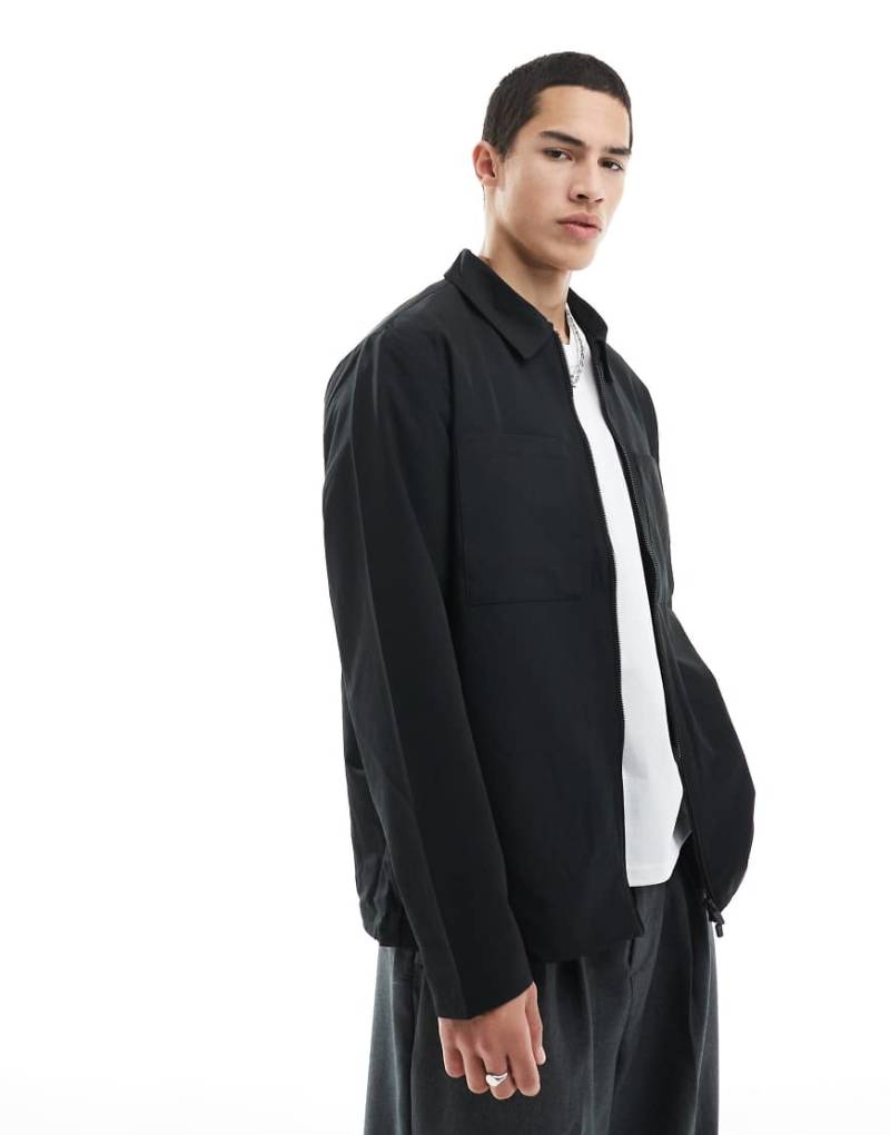 Jack & Jones - Leichte Hemdjacke in Schwarz von Jack & Jones
