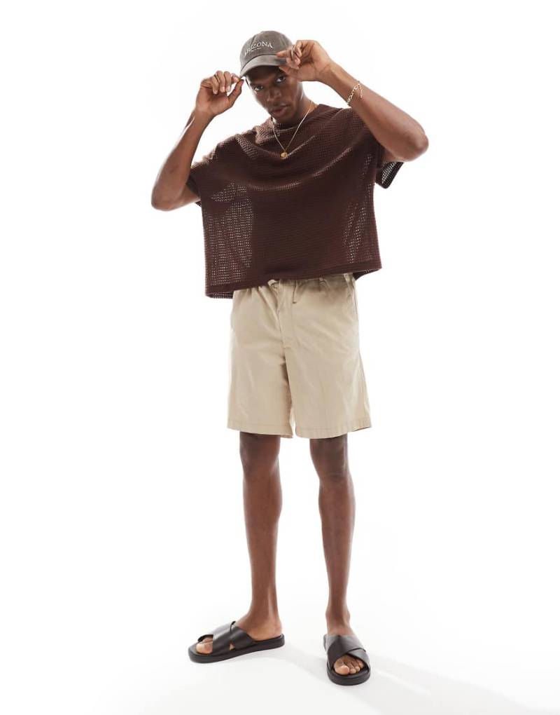 Jack & Jones - Locker geschnittene Chino-Shorts in Beige-Neutral von Jack & Jones