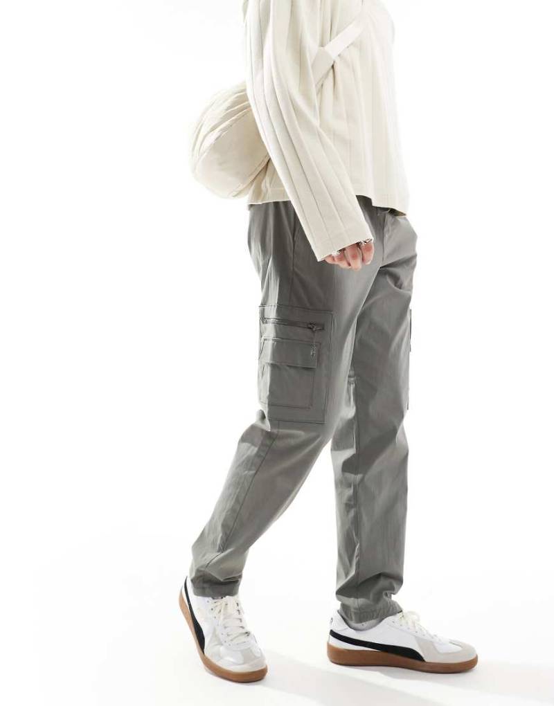 Jack & Jones - Locker geschnittene Utility-Cargohose in Schiefergrau von Jack & Jones