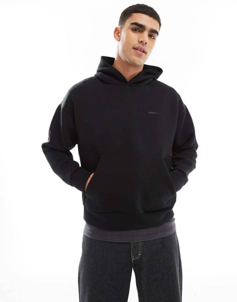 Jack & Jones - Oversize-Kapuzenpullover aus neoprenähnlichem Material in Schwarz Jack & Jones - Oversize-Kapuzenpullover aus neoprenähnlichem Material in Schwarz von Jack & Jones
