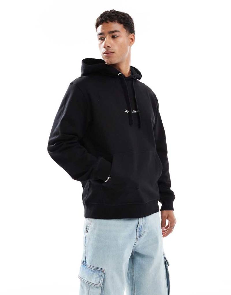 Jack & Jones - Oversize-Kapuzenpullover in Schwarz mit Logostickerei von Jack & Jones