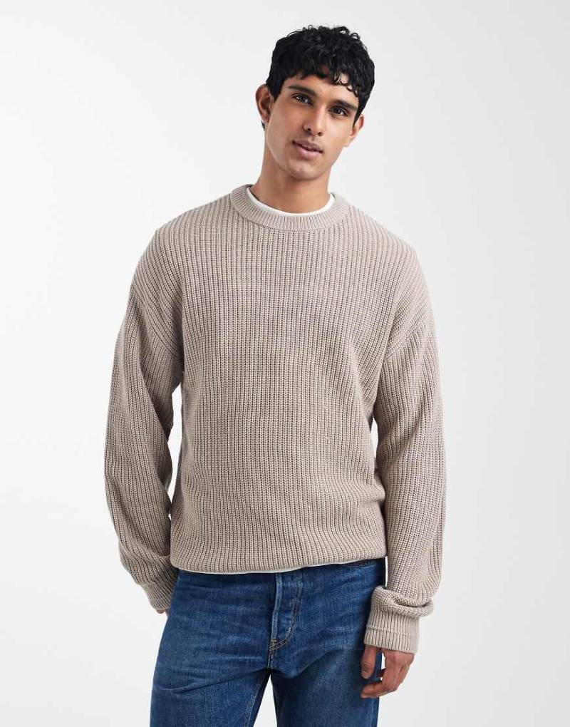 Jack & Jones - Oversize-Pullover in Beige-Neutral von Jack & Jones