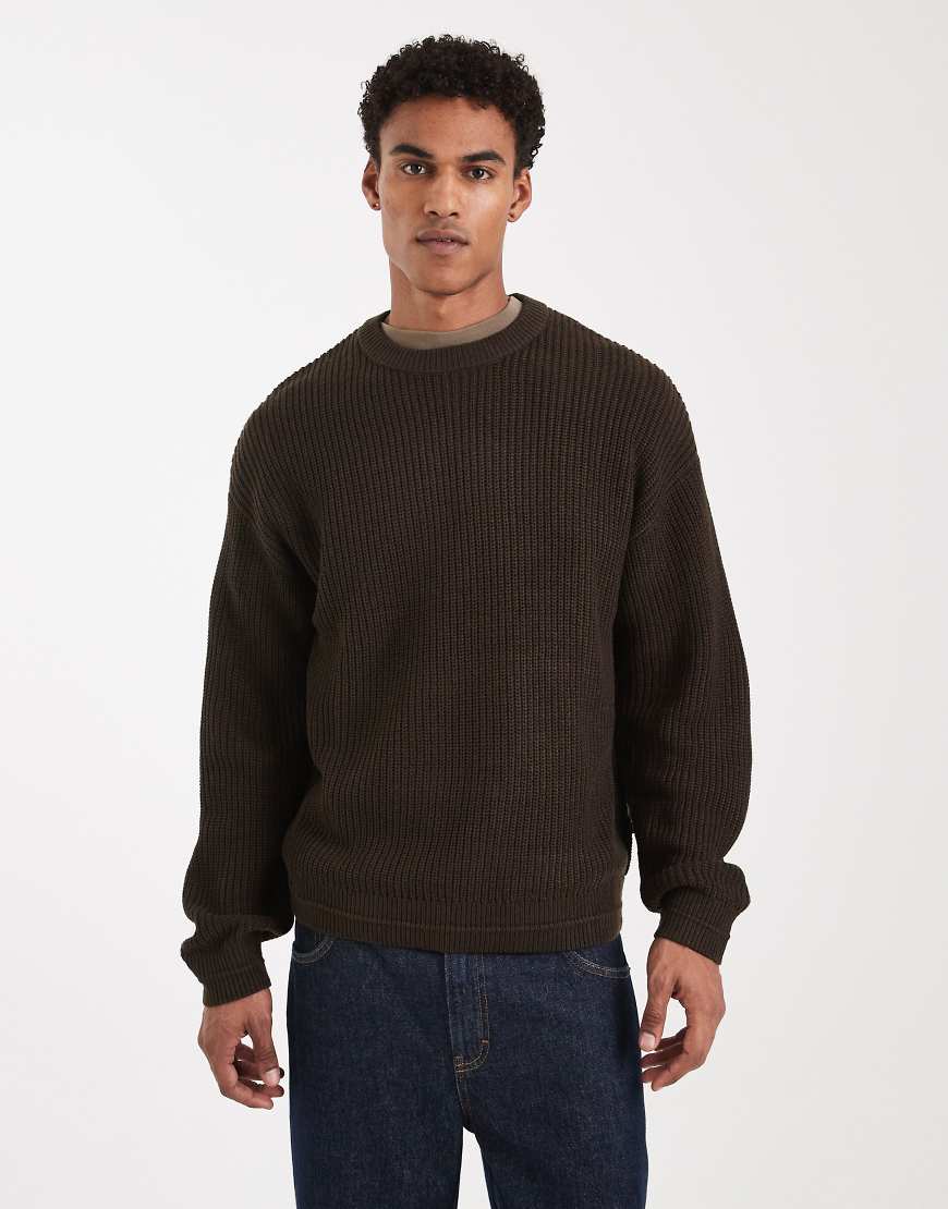 Jack & Jones - Oversize-Pullover in Braun-Brown von Jack & Jones