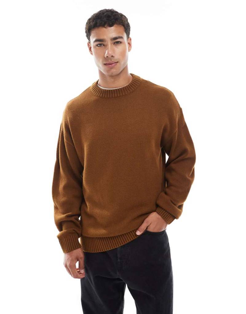 Jack & Jones - Oversize-Pullover in Braun von Jack & Jones