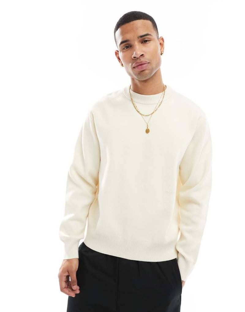 Jack & Jones - Oversize-Pullover in Creme-Weiß von Jack & Jones