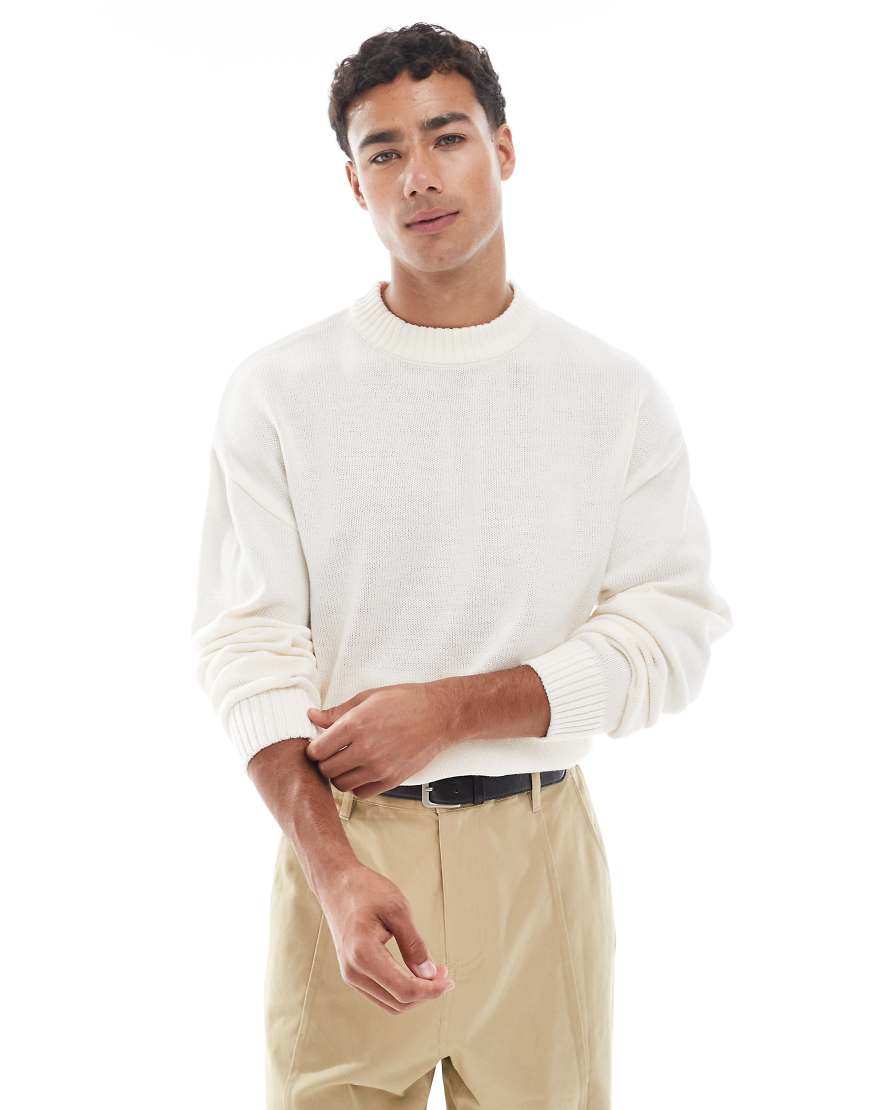 Jack & Jones - Oversize-Pullover in Creme-Weiß von Jack & Jones