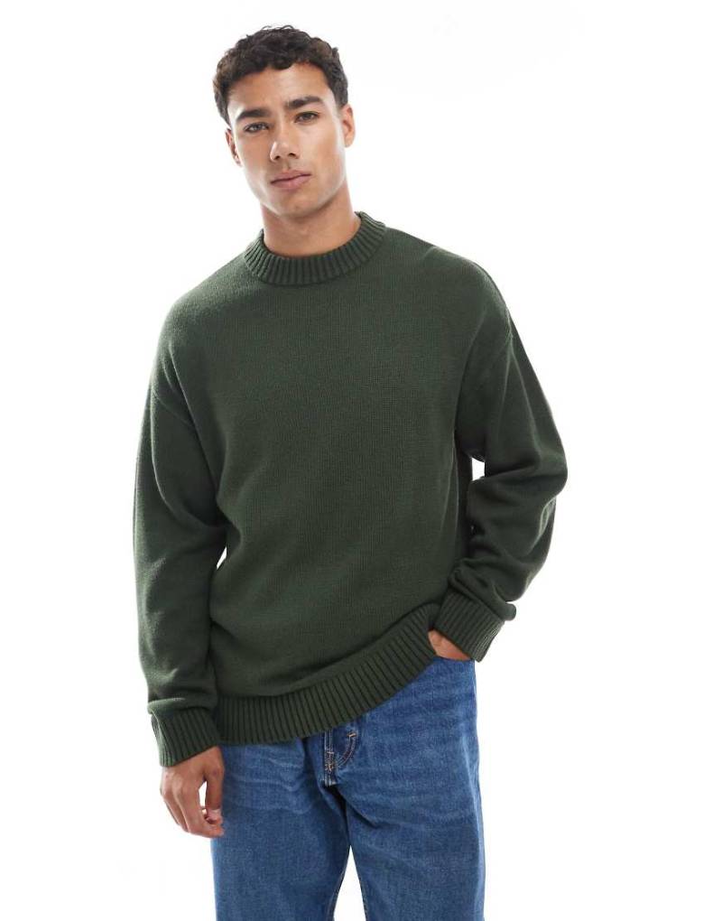 Jack & Jones - Oversize-Pullover in Khaki-Grün von Jack & Jones