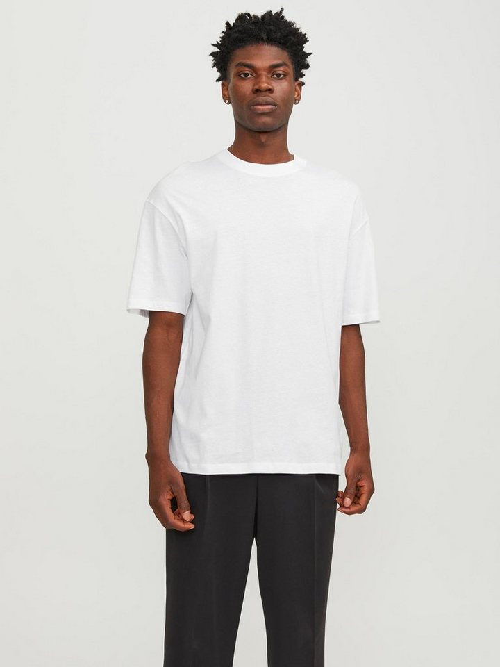 Jack & Jones Oversize-Shirt JJEBRADLEY Oversize T-Shirt mit klassischem Rundhalsausschnitt mit gekämmten Jersey von Jack & Jones