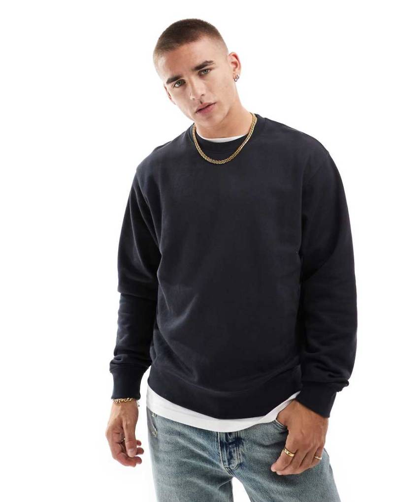 Jack & Jones - Oversize-Sweatshirt in Marineblau mit Rundhalsausschnitt von Jack & Jones