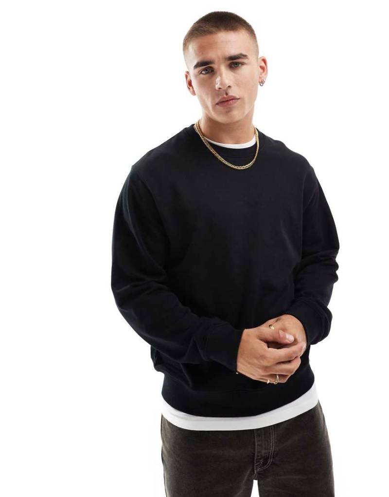 Jack & Jones - Oversize-Sweatshirt in Schwarz mit Rundhalsausschnitt von Jack & Jones