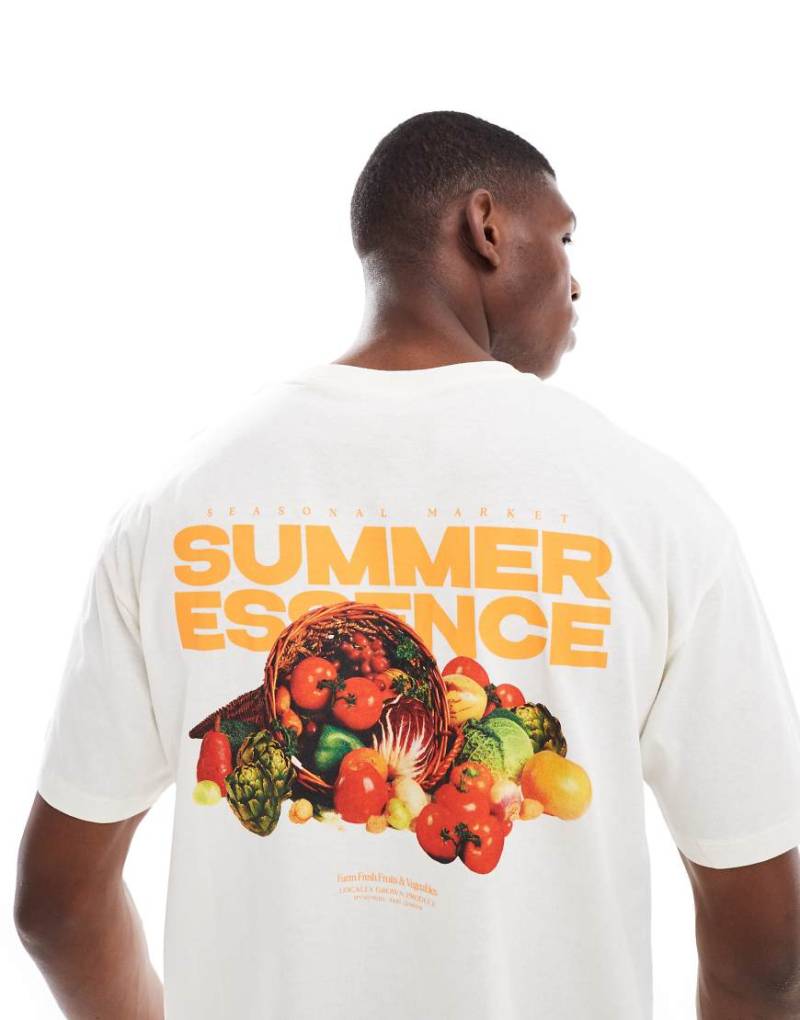 Jack & Jones - Oversize-T-Shirt in Creme mit „Summer Essence"-Print-Weiß von Jack & Jones