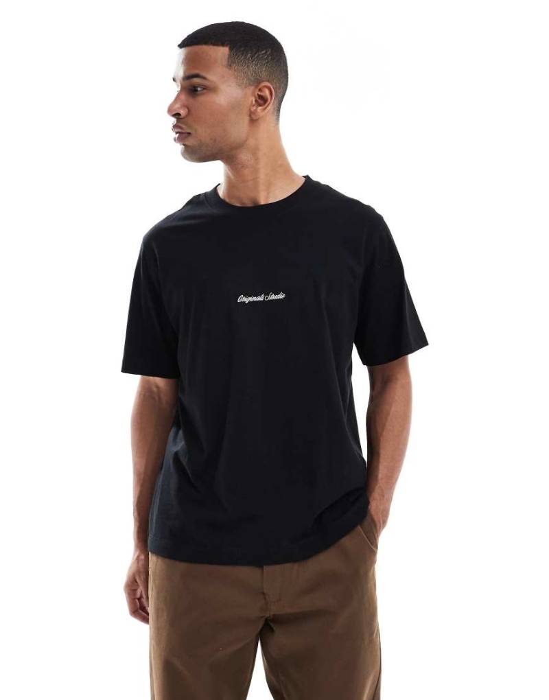 Jack & Jones - Oversize-T-Shirt in Schwarz mit „Originals"-Stickerei von Jack & Jones