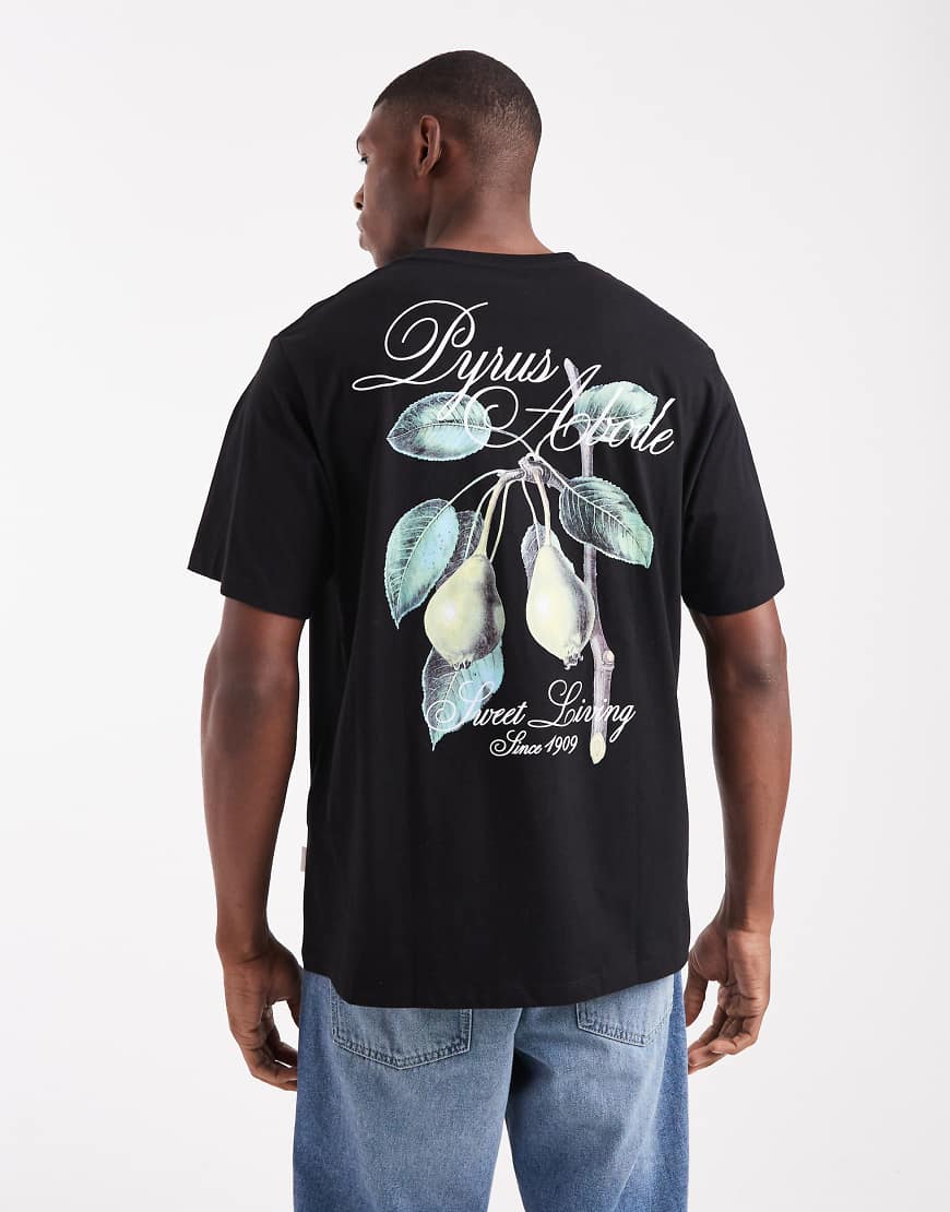 Jack & Jones - Oversize-T-Shirt in Schwarz mit Birnen-Motivprint von Jack & Jones