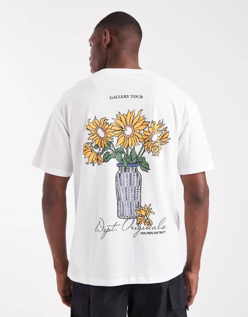 Jack & Jones - Oversize-T-Shirt in Weiß mit Blumen-Print Jack & Jones - Oversize-T-Shirt in Weiß mit Blumen-Print von Jack & Jones
