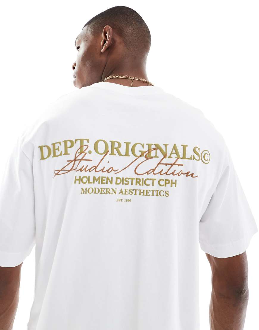 Jack & Jones - Oversize-T-Shirt in Weiß mit Textprint auf der Rückseite von Jack & Jones