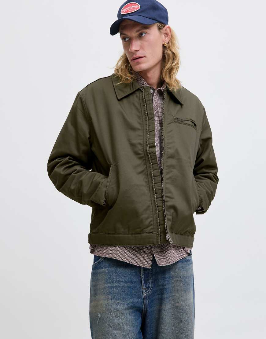 Jack & Jones - Pilotenjacke in Olive Night-Grün von Jack & Jones