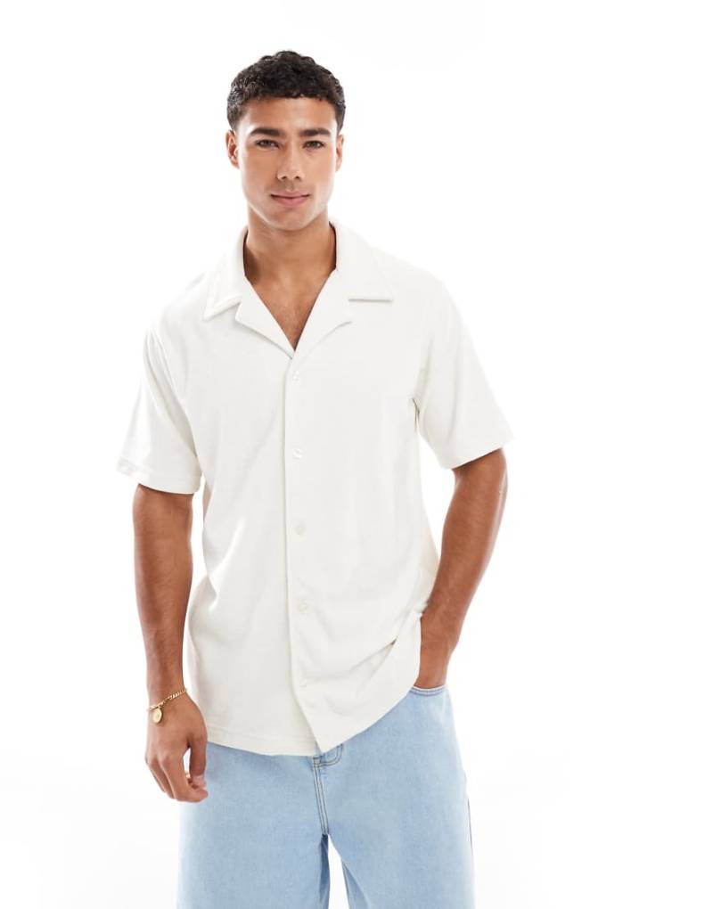 Jack & Jones - Polohemd aus Frottee in Weiß von Jack & Jones