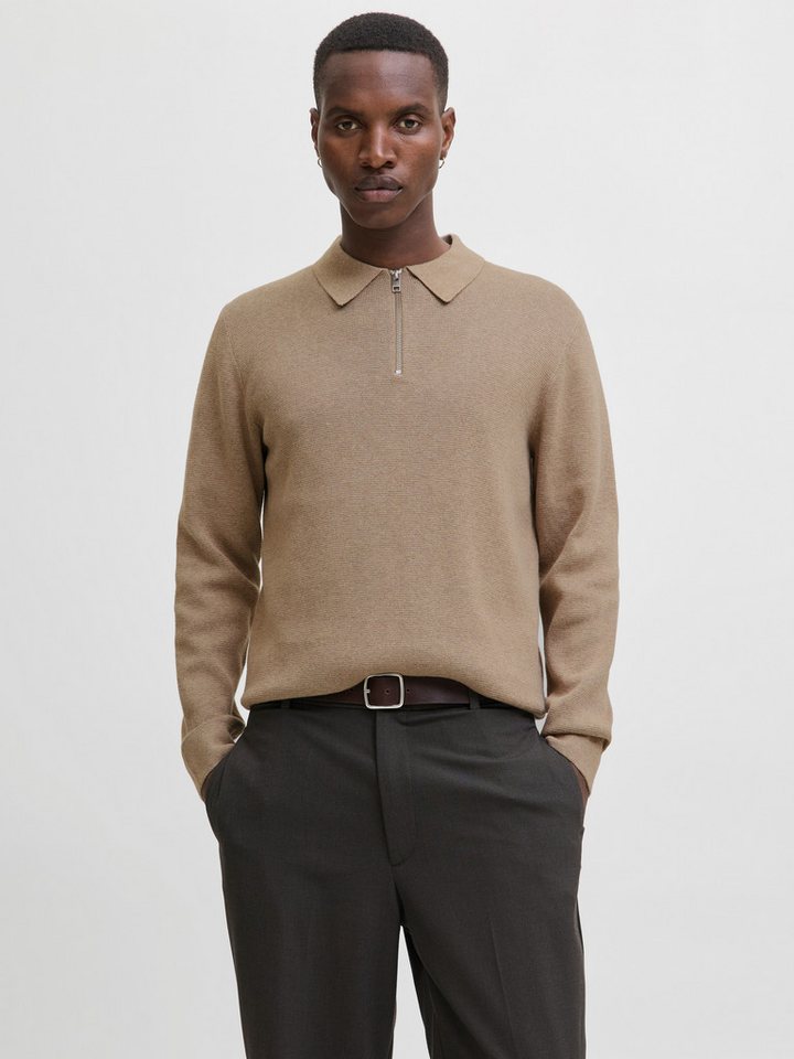 Jack & Jones Polokragenpullover JPRBLAMILANO STITCH KNIT ZIP POLO SN von Jack & Jones