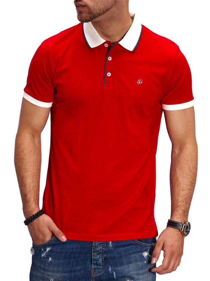 Jack & Jones Poloshirt JJJAQPOLO Herren in Kontrastfarben von Jack & Jones