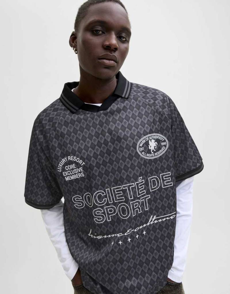 Jack & Jones - Poloshirt in der Farbe Phantom-Grau von Jack & Jones