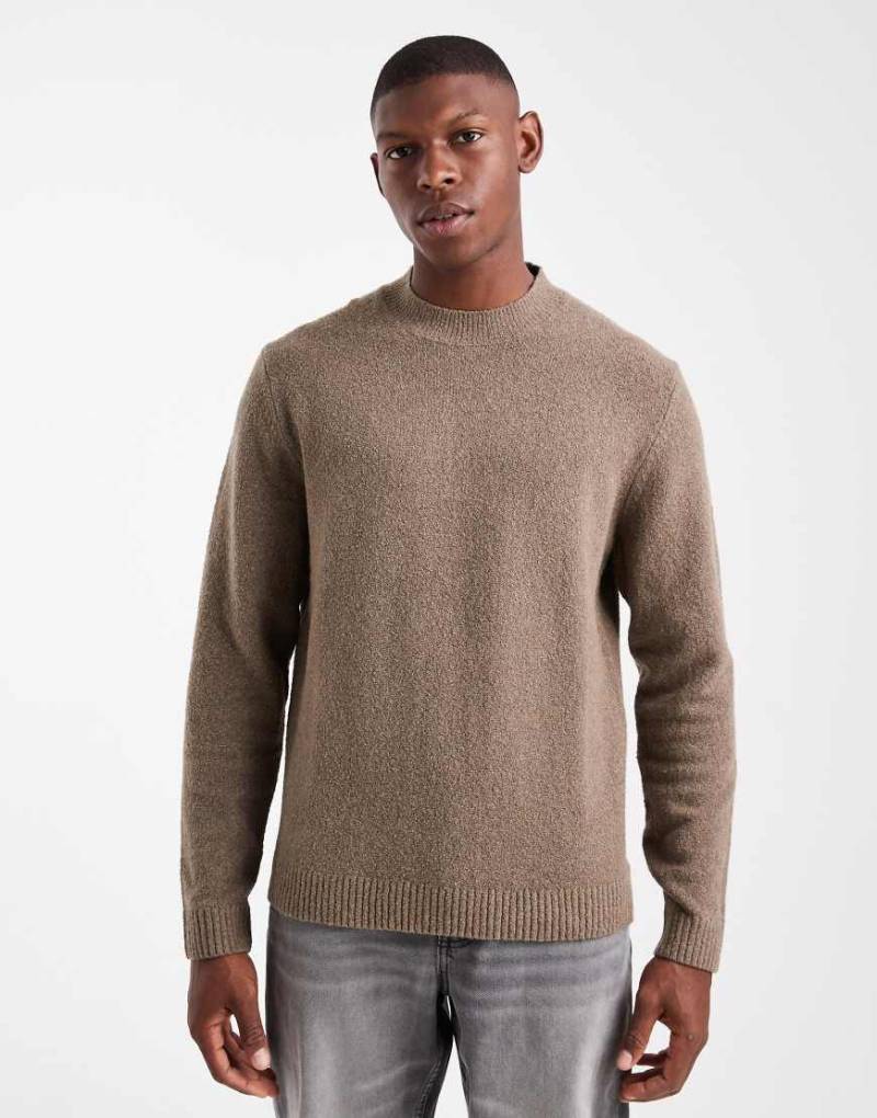 Jack & Jones Premium - Bouclé-Pullover in Beige-Neutral von Jack & Jones