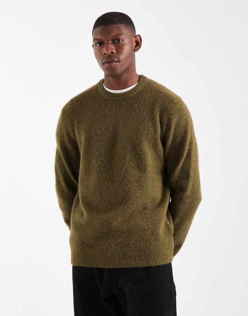 Jack & Jones Premium - Bouclé-Pullover in Grün von Jack & Jones