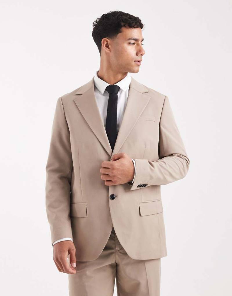 Jack & Jones Premium - Franco - Locker geschnittene Jacke in Beige-Neutral von Jack & Jones