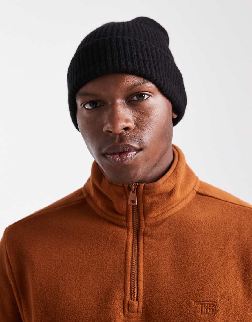 Jack & Jones Premium - Hochwertige Mütze aus Wollmix in Schwarz von Jack & Jones