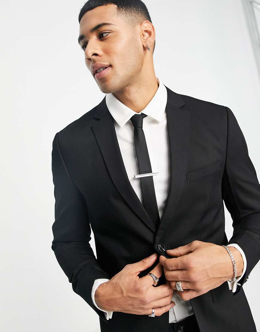 Jack & Jones Premium - Schmale Anzugjacke in Schwarz von Jack & Jones