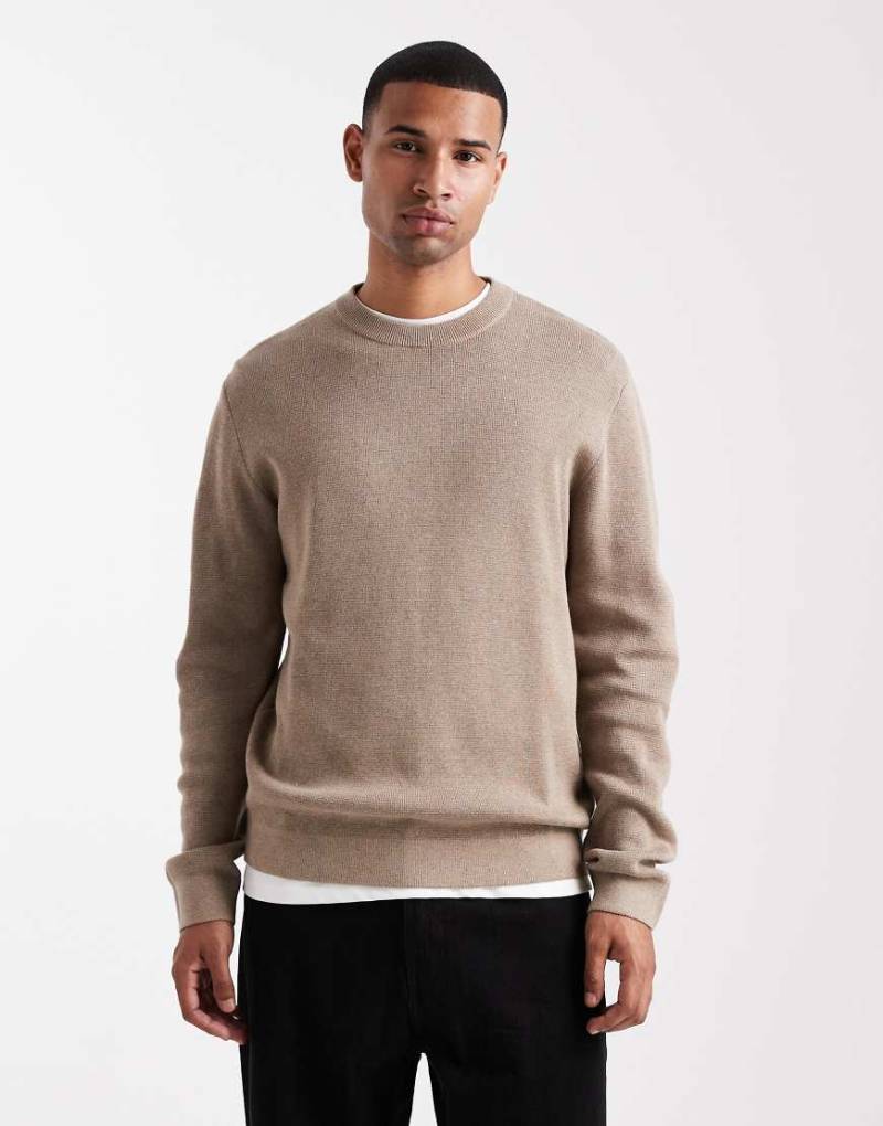 Jack & Jones Premium - Strickpullover in Beige mit Rundhalsausschnitt-Neutral von Jack & Jones