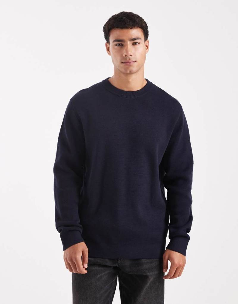 Jack & Jones Premium - Strickpullover in Marineblau mit Rundhalsausschnitt von Jack & Jones