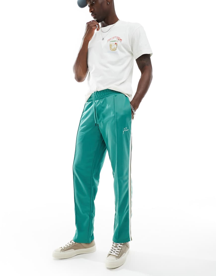 Jack & Jones - Premium - Trainingshose in Grün mit Streifen von Jack & Jones