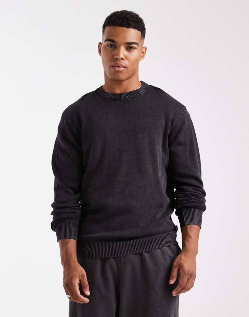 Jack & Jones - Pullover in verwaschenem Schwarz von Jack & Jones