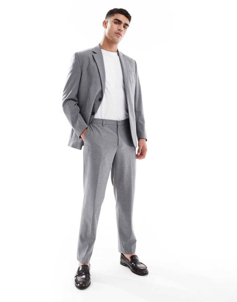 Jack & Jones - Regular-Fit-Anzughose aus Wollmix in Grau von Jack & Jones